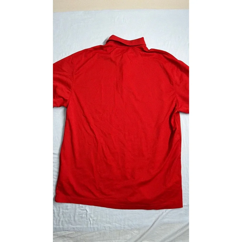 Disney Nike‎ Golf Polo Shirt Red Dri Fit Men's XXL Short Sleeve Performance Golf